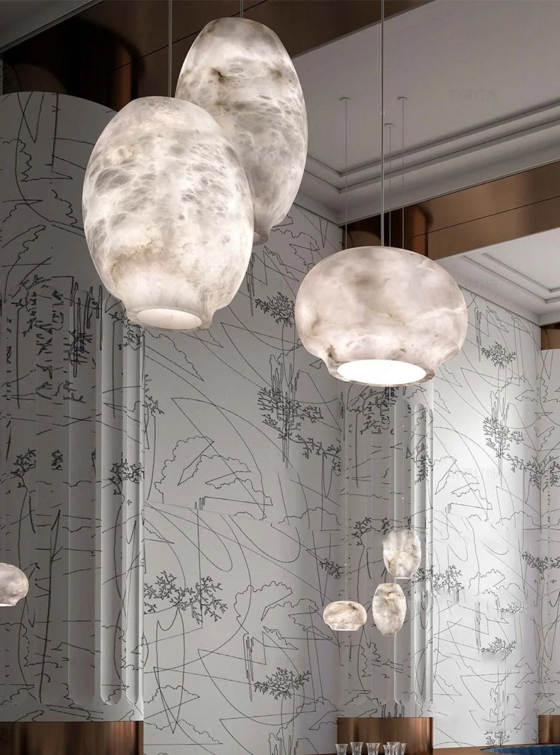 Cocoon Alabaster Chandelier
