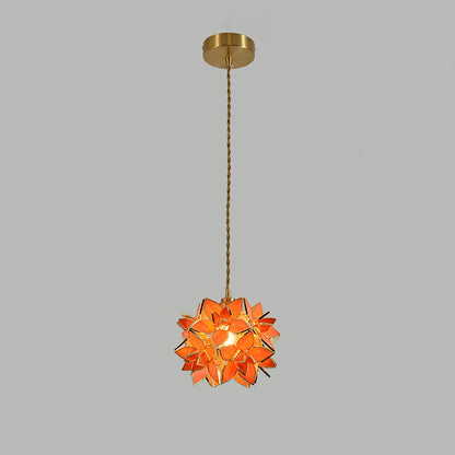 Floral Glass Pendant Lamp