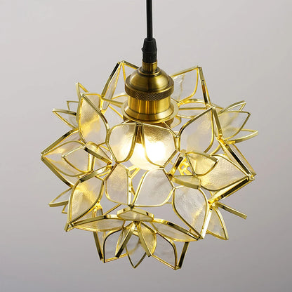 Floral Glass Pendant Lamp