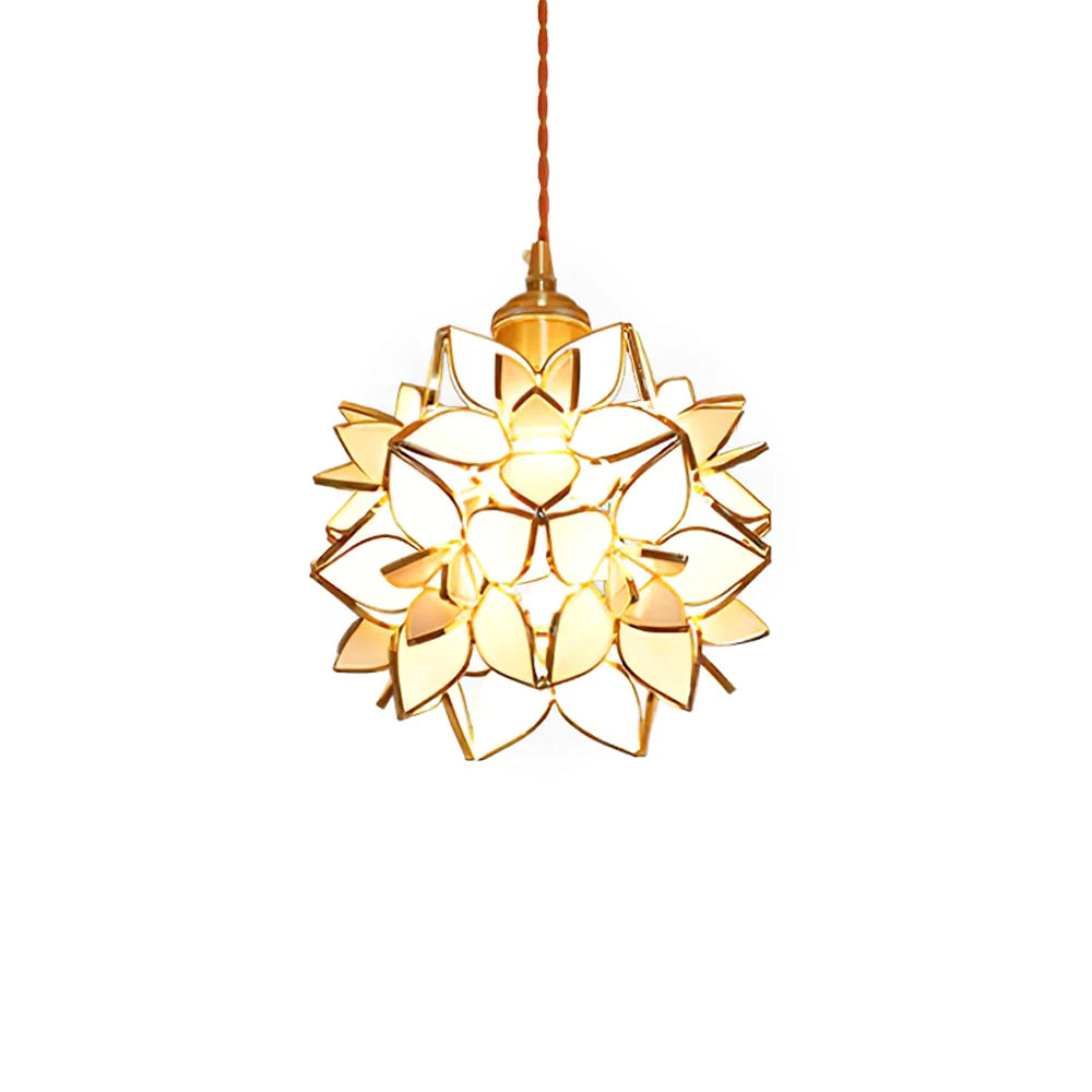 Floral Glass Pendant Lamp