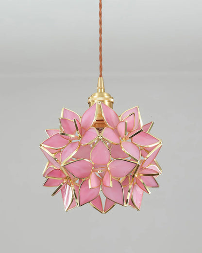 Floral Glass Pendant Lamp