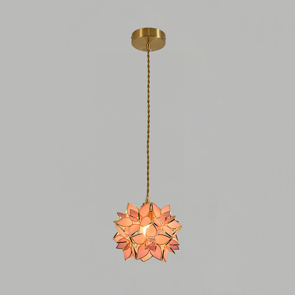 Floral Glass Pendant Lamp