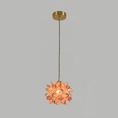 Floral Glass Pendant Lamp