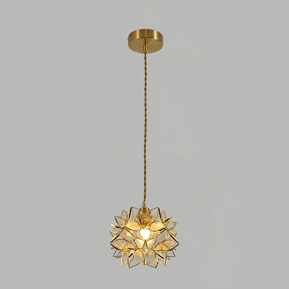 Floral Glass Pendant Lamp