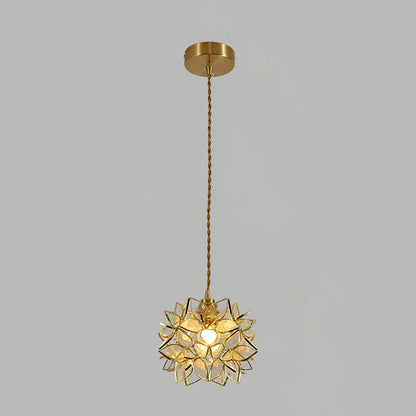Floral Glass Pendant Lamp
