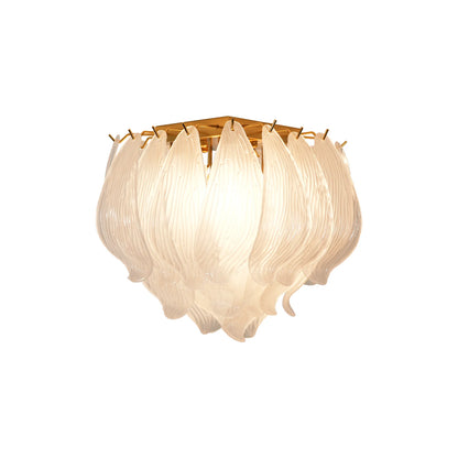 Serelle Frosted Petal Flush Mount Ceiling Light