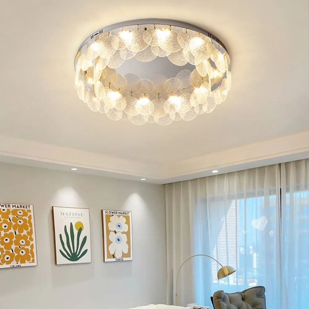 Casper Disc Glass Ceiling Lamp - Nuvé