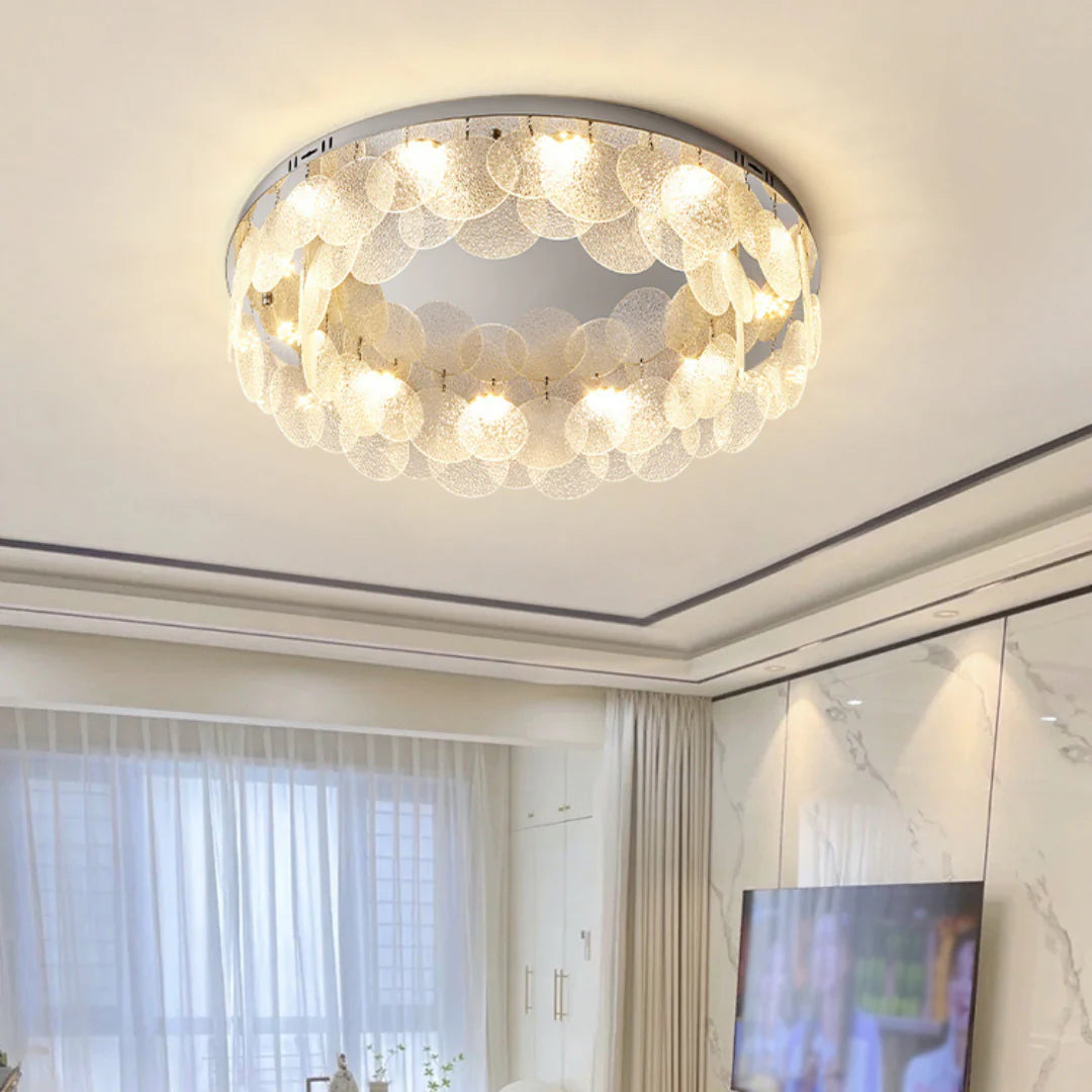 Casper Disc Glass Ceiling Lamp - Nuvé
