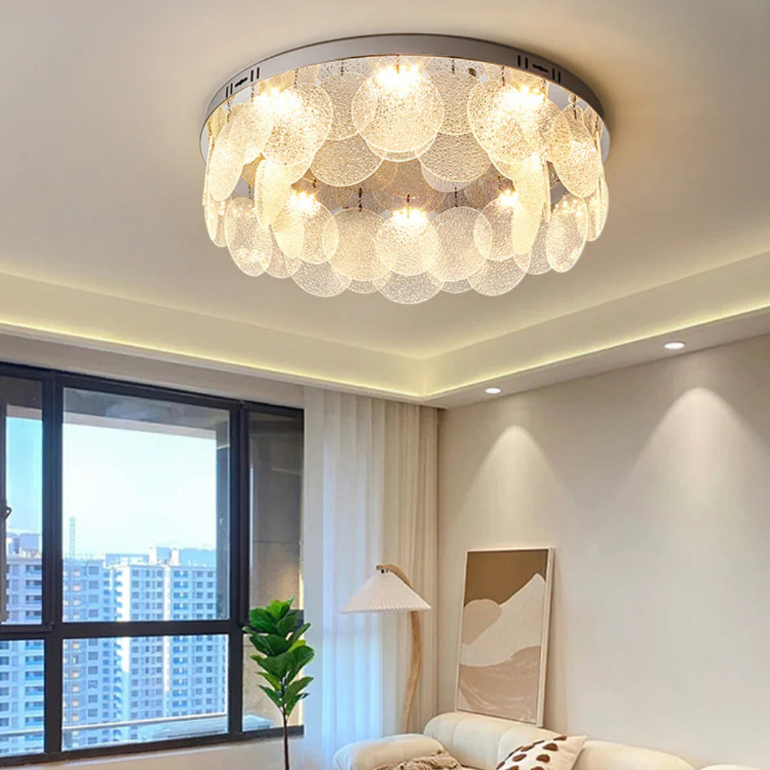 Casper Disc Glass Ceiling Lamp - Nuvé