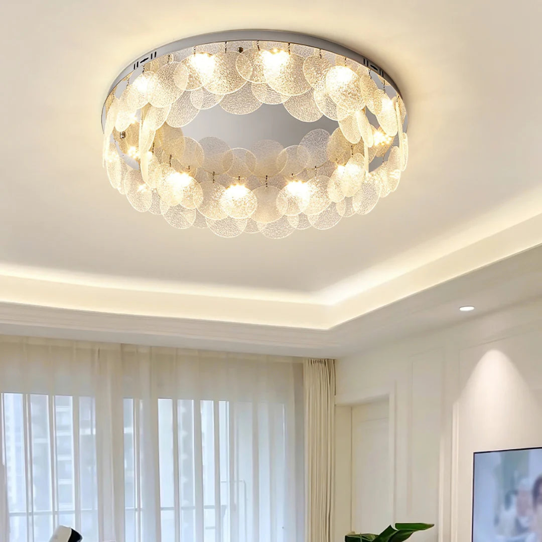 Casper Disc Glass Ceiling Lamp - Nuvé