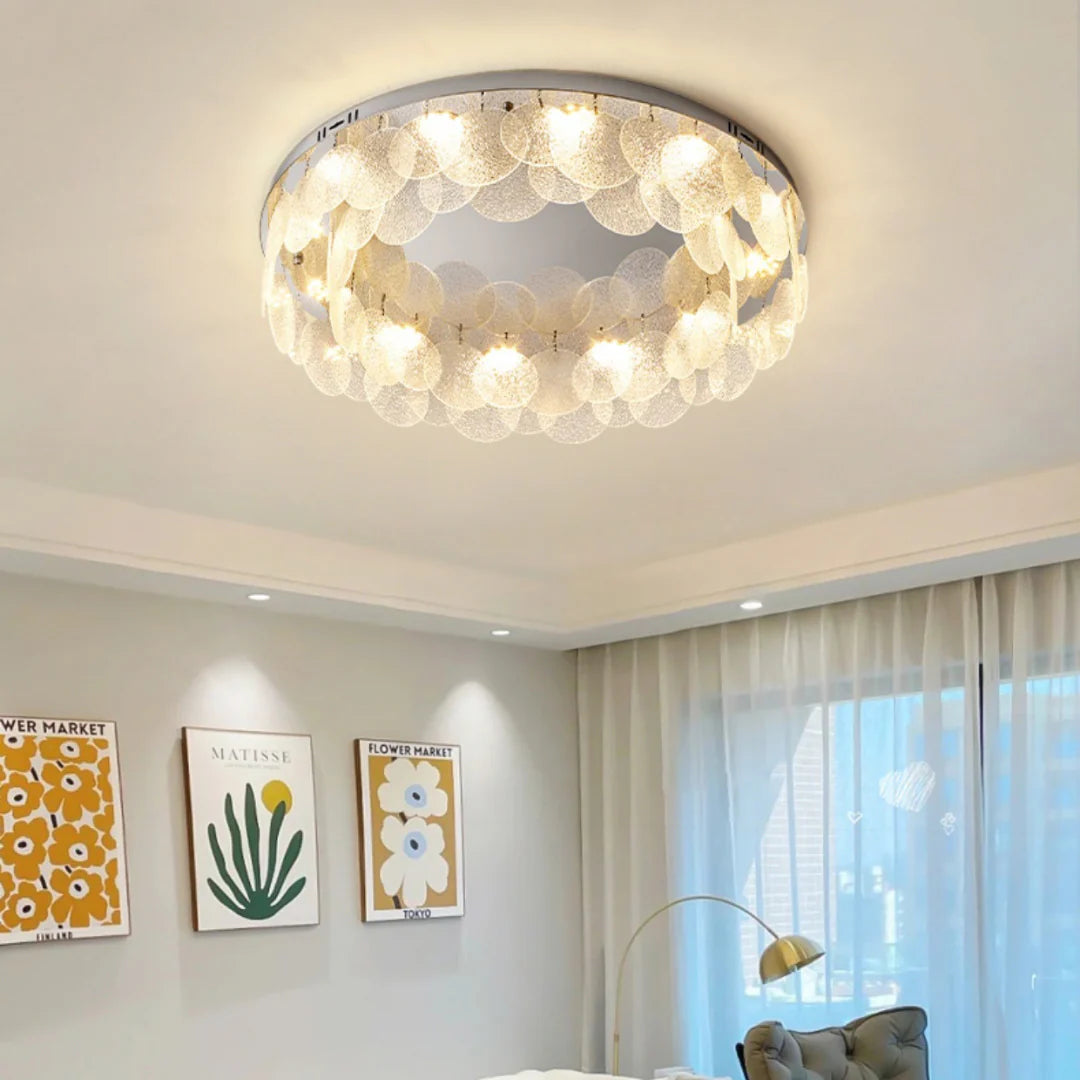 Casper Disc Glass Ceiling Lamp - Nuvé