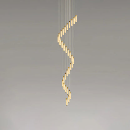Cylindrical Celestial Alabaster Cascade Chandelier - Nuvé
