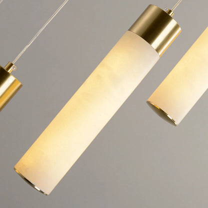 Cylindrical Celestial Alabaster Cascade Chandelier - Nuvé