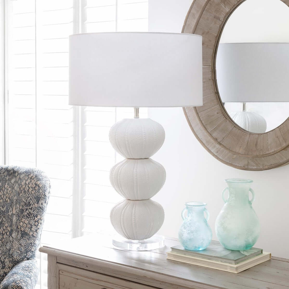 Ceramic Sea Urchin Table Lamp - Nuvé