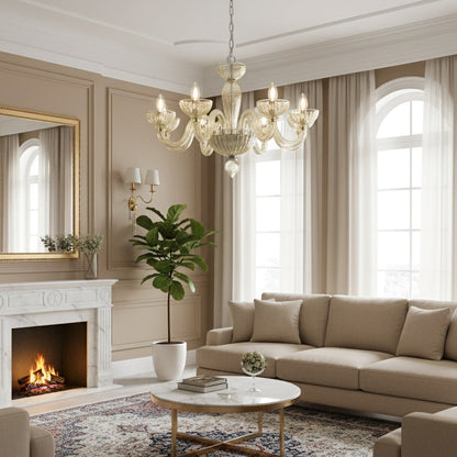 Champagne Ares Murano Glass Chandelier - Nuvé