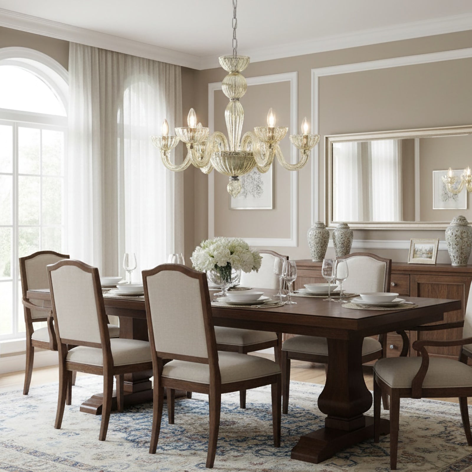Champagne Ares Murano Glass Chandelier - Nuvé