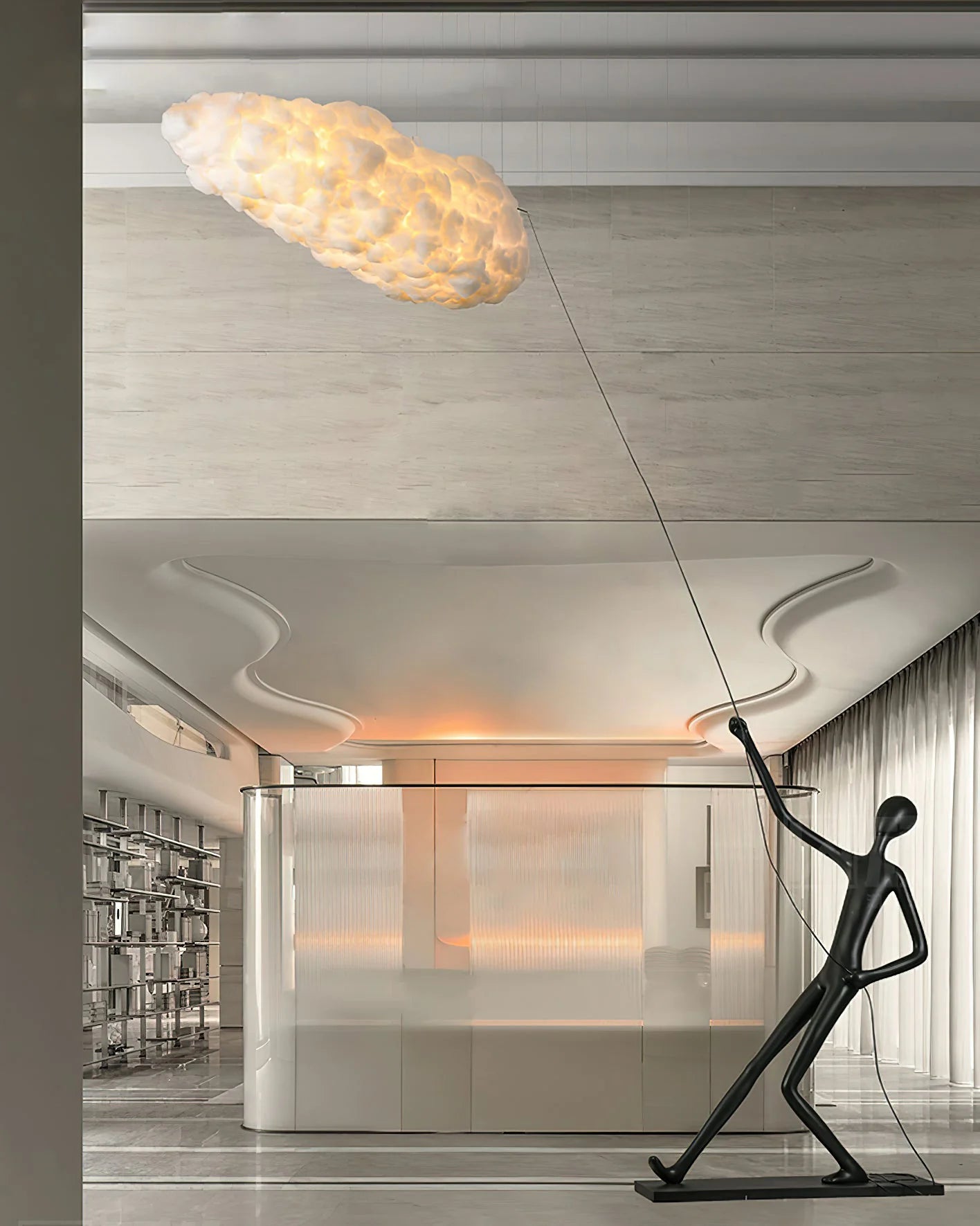 Chasing Sculpture Clouds Floor Lamp - Nuvé