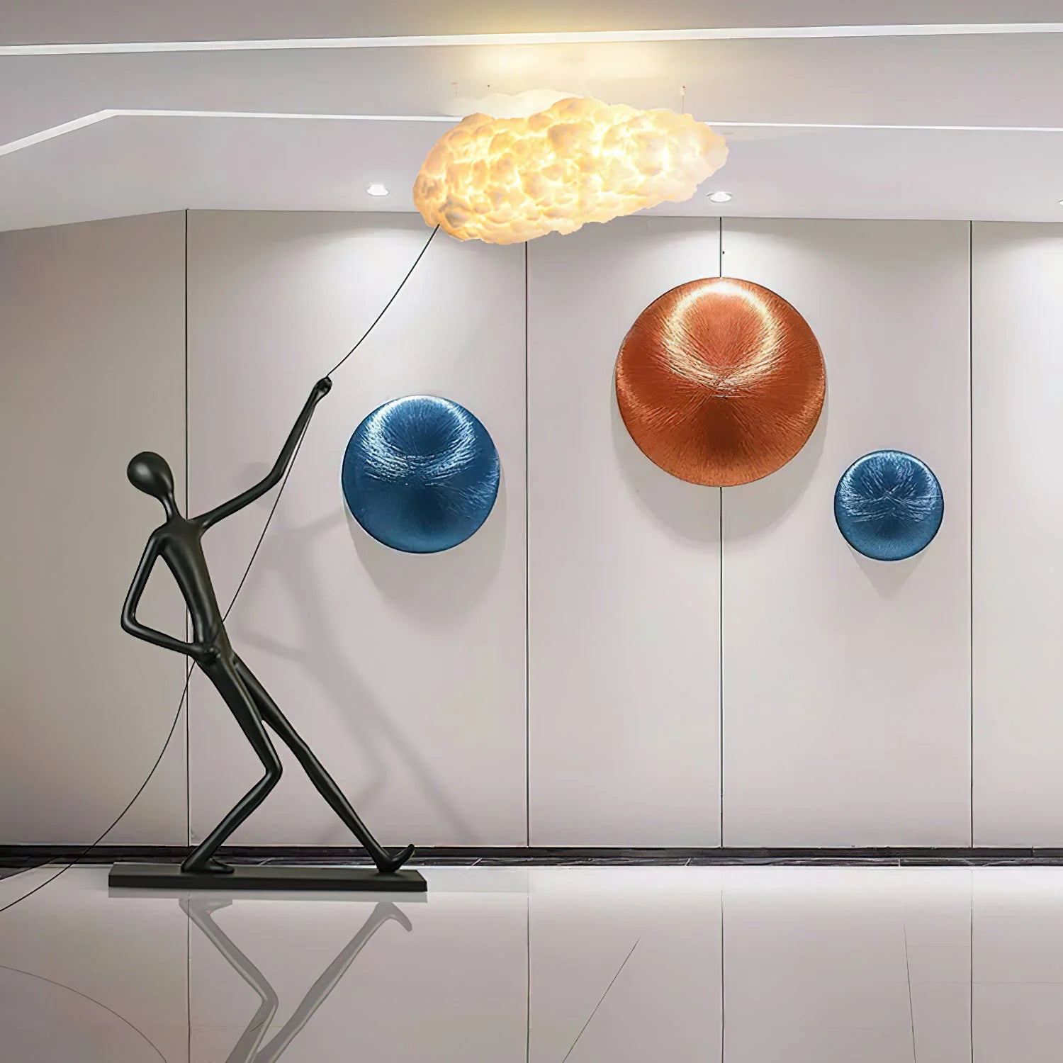 Chasing Sculpture Clouds Floor Lamp - Nuvé