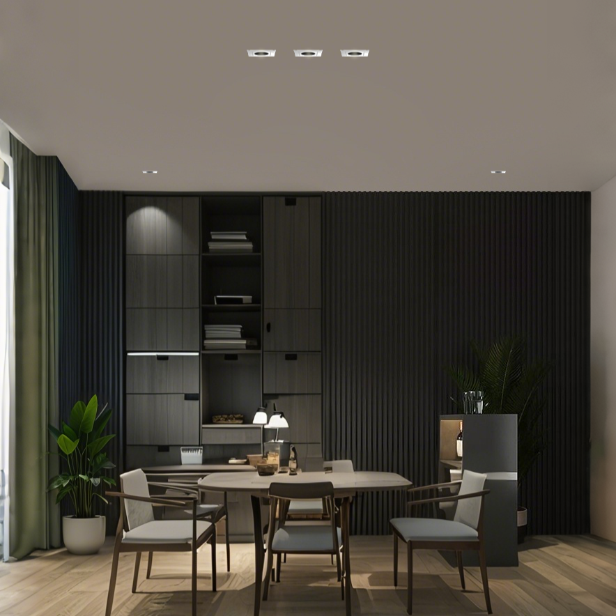 Residence Supply Civor Downlight installed in ceiling, showcasing modern recessed LED lighting fixture.