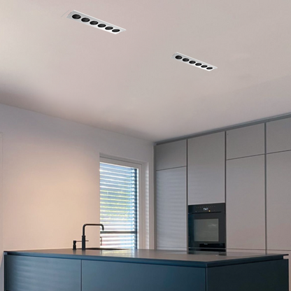 Residence Supply Civor Downlight installed in ceiling, showcasing modern LED recessed lighting fixture with sleek design.