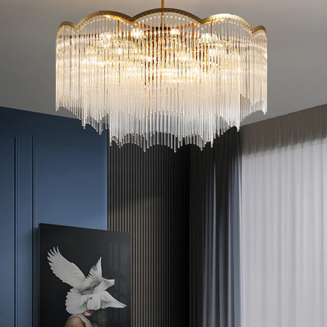Classic Maria Glass Rod Chandelier - Nuvé
