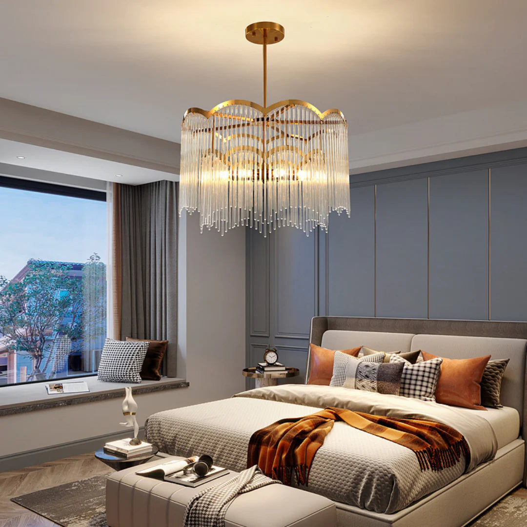 Classic Maria Glass Rod Chandelier - Nuvé
