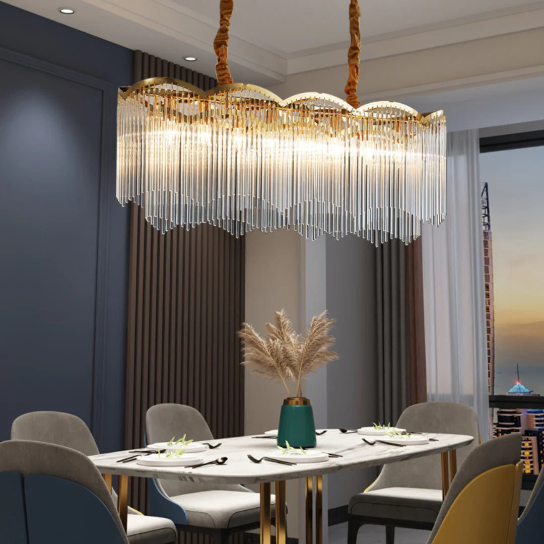 Classic Maria Glass Rod Chandelier - Nuvé