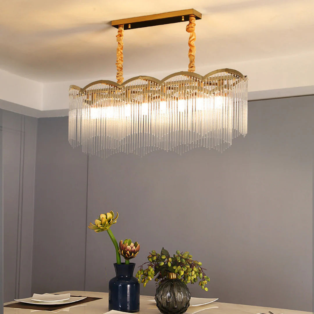 Classic Maria Glass Rod Chandelier - Nuvé