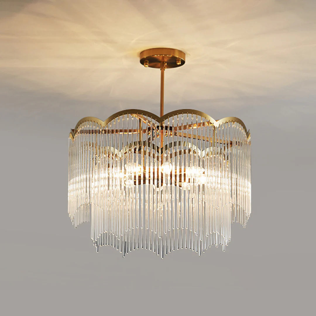 Classic Maria Glass Rod Chandelier - Nuvé