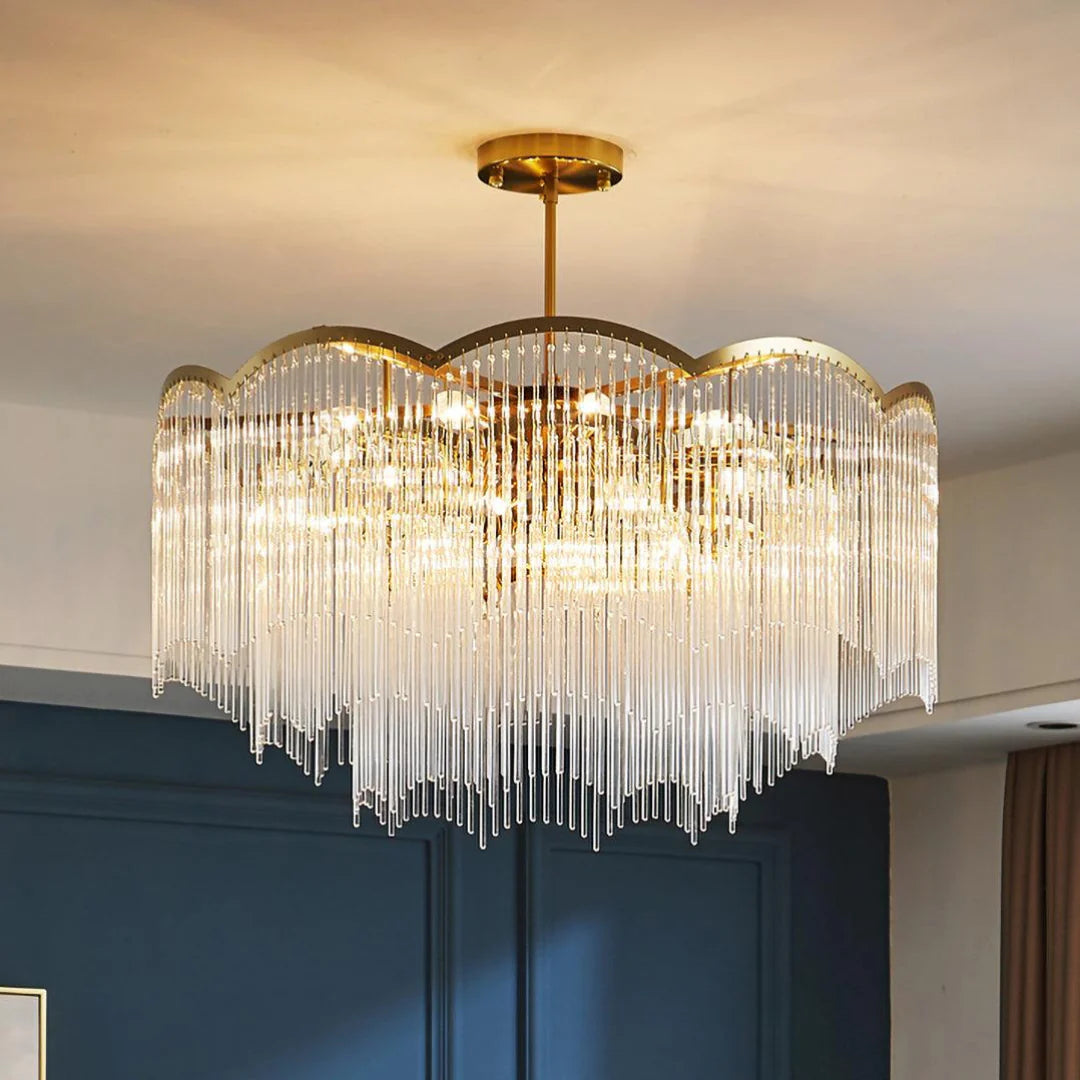 Classic Maria Glass Rod Chandelier - Nuvé