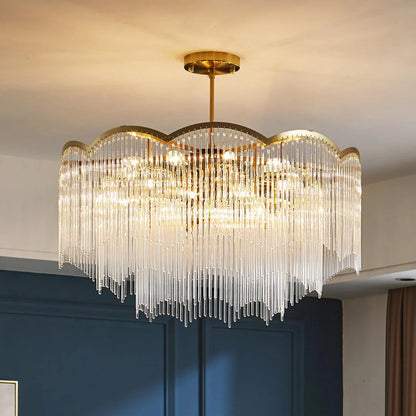 Classic Maria Glass Rod Chandelier - Nuvé