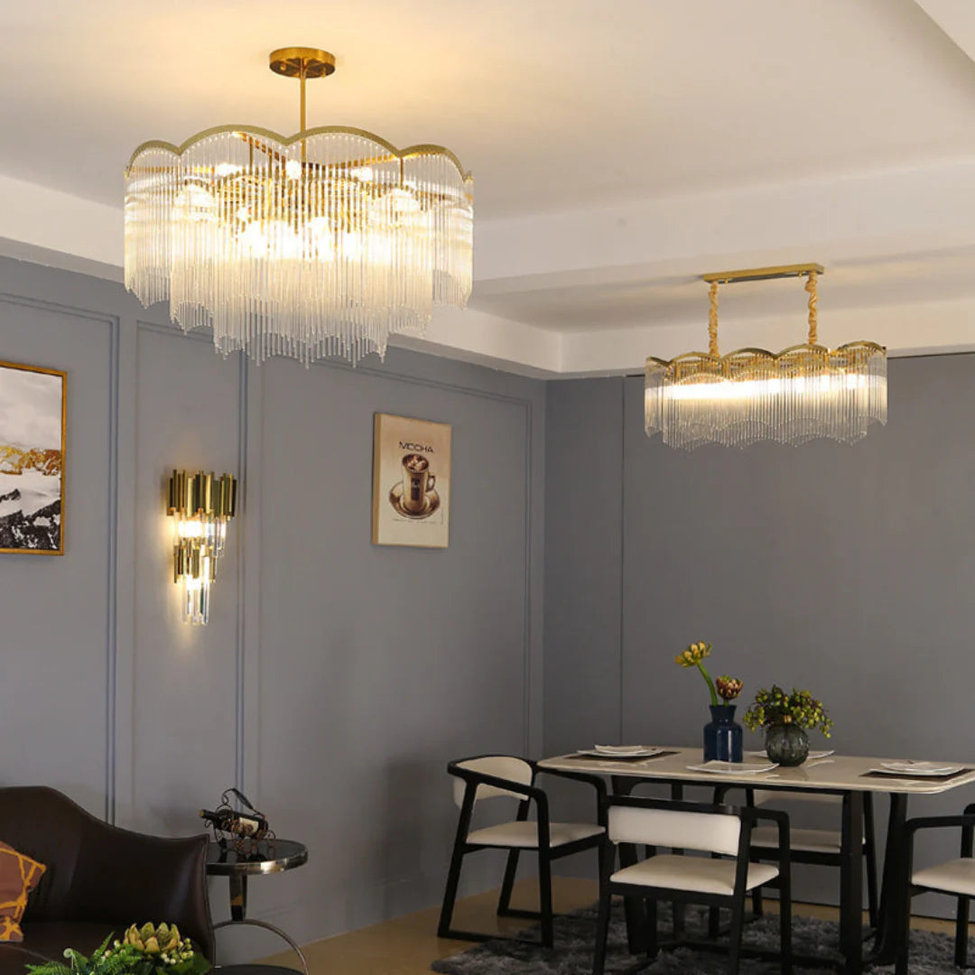 Classic Maria Glass Rod Chandelier - Nuvé