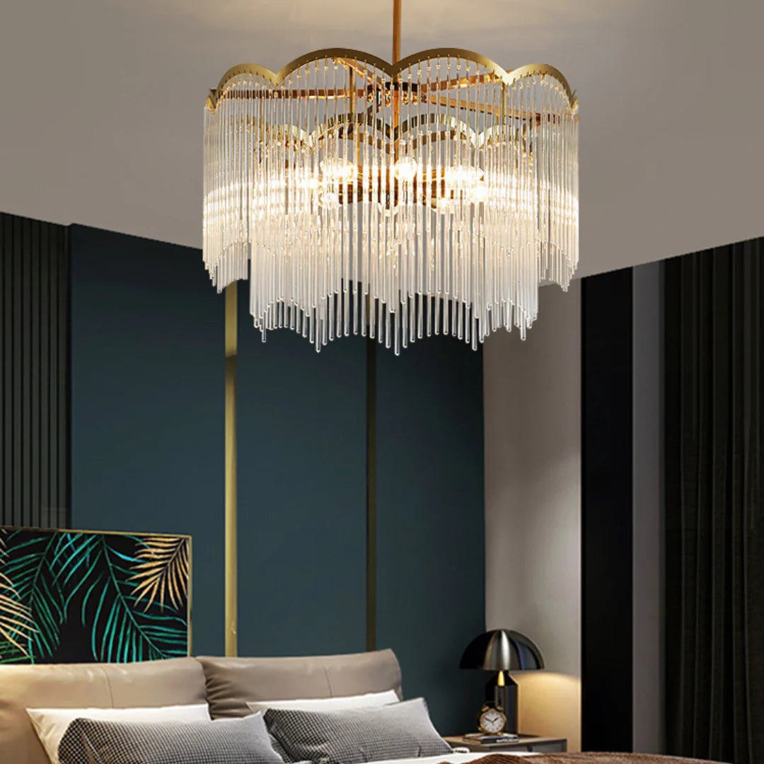 Classic Maria Glass Rod Chandelier - Nuvé
