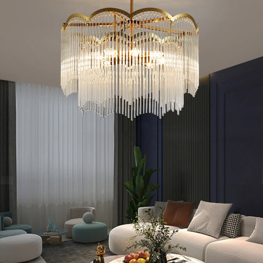 Classic Maria Glass Rod Chandelier - Nuvé