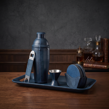 Coctelera | Leather Cocktail Shaker + Jigger