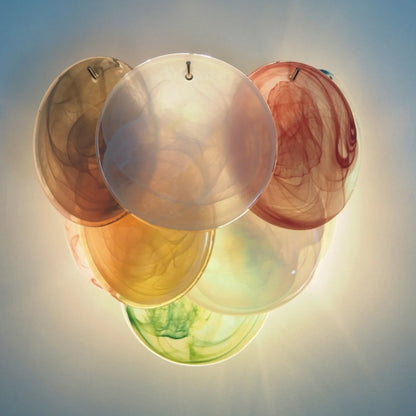 Colorful Murano Disc Wall Lamp - Nuvé