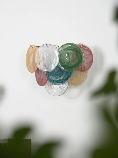 Colorful Murano Disc Wall Lamp - Nuvé