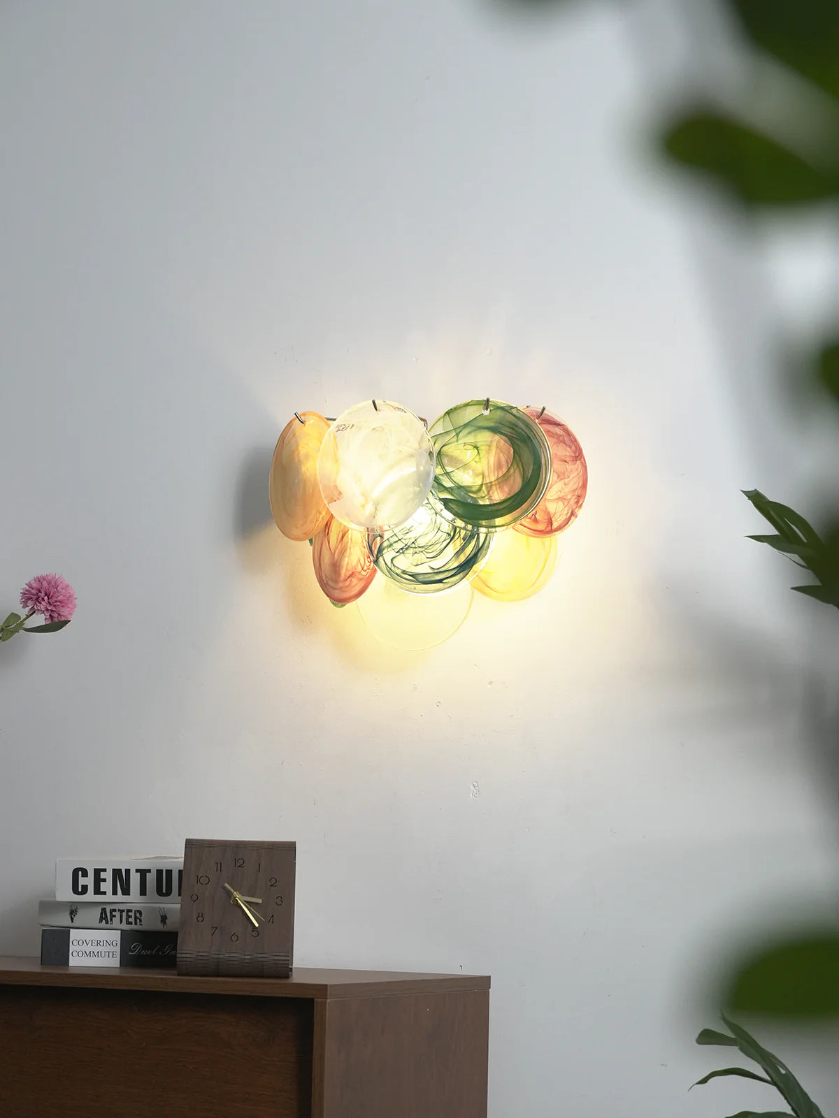 Colorful Murano Disc Wall Lamp - Nuvé