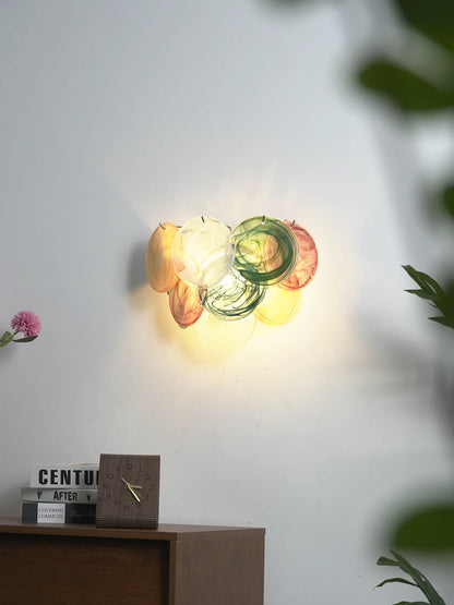 Colorful Murano Disc Wall Lamp - Nuvé