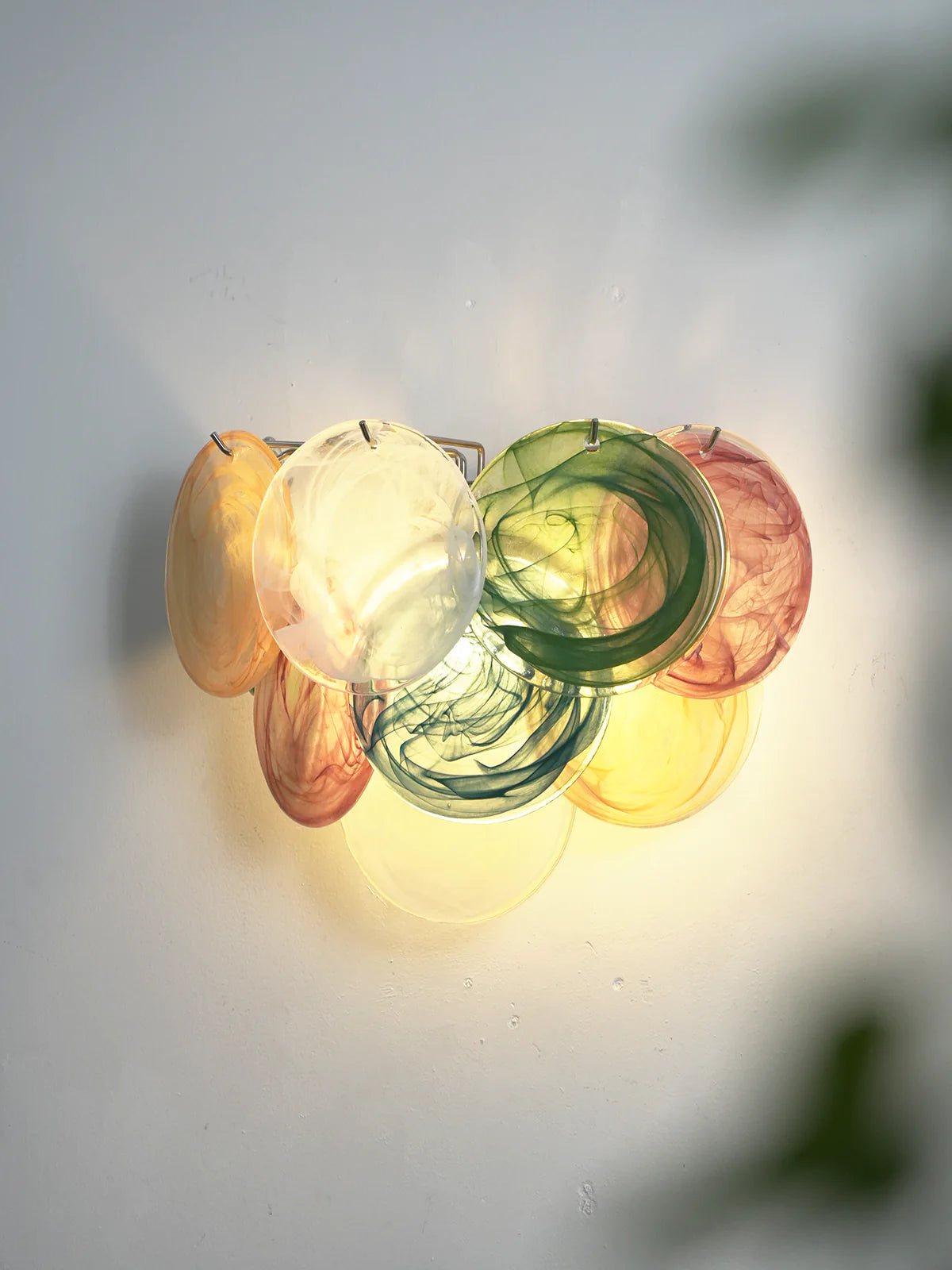 Colorful Murano Disc Wall Lamp - Nuvé
