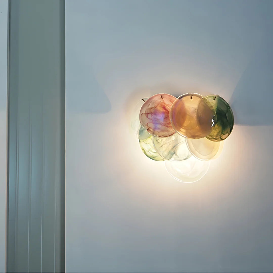 Colorful Murano Disc Wall Lamp - Nuvé