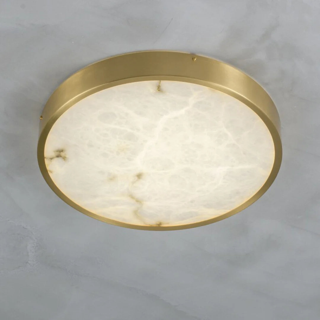 Column Alabaster Round Ceiling Lamp - Nuvé