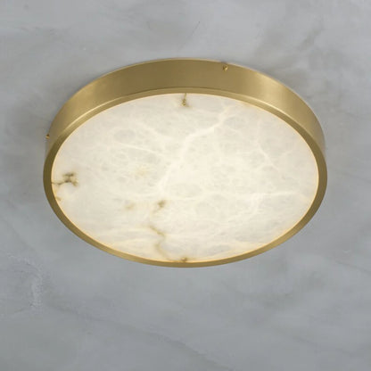 Column Alabaster Round Ceiling Lamp - Nuvé
