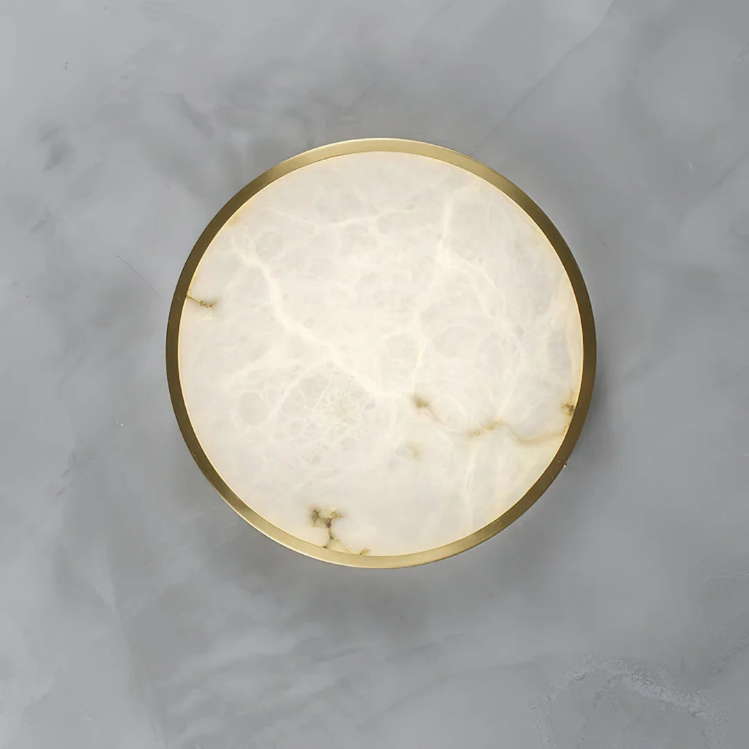 Column Alabaster Round Ceiling Lamp - Nuvé