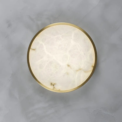 Column Alabaster Round Ceiling Lamp - Nuvé