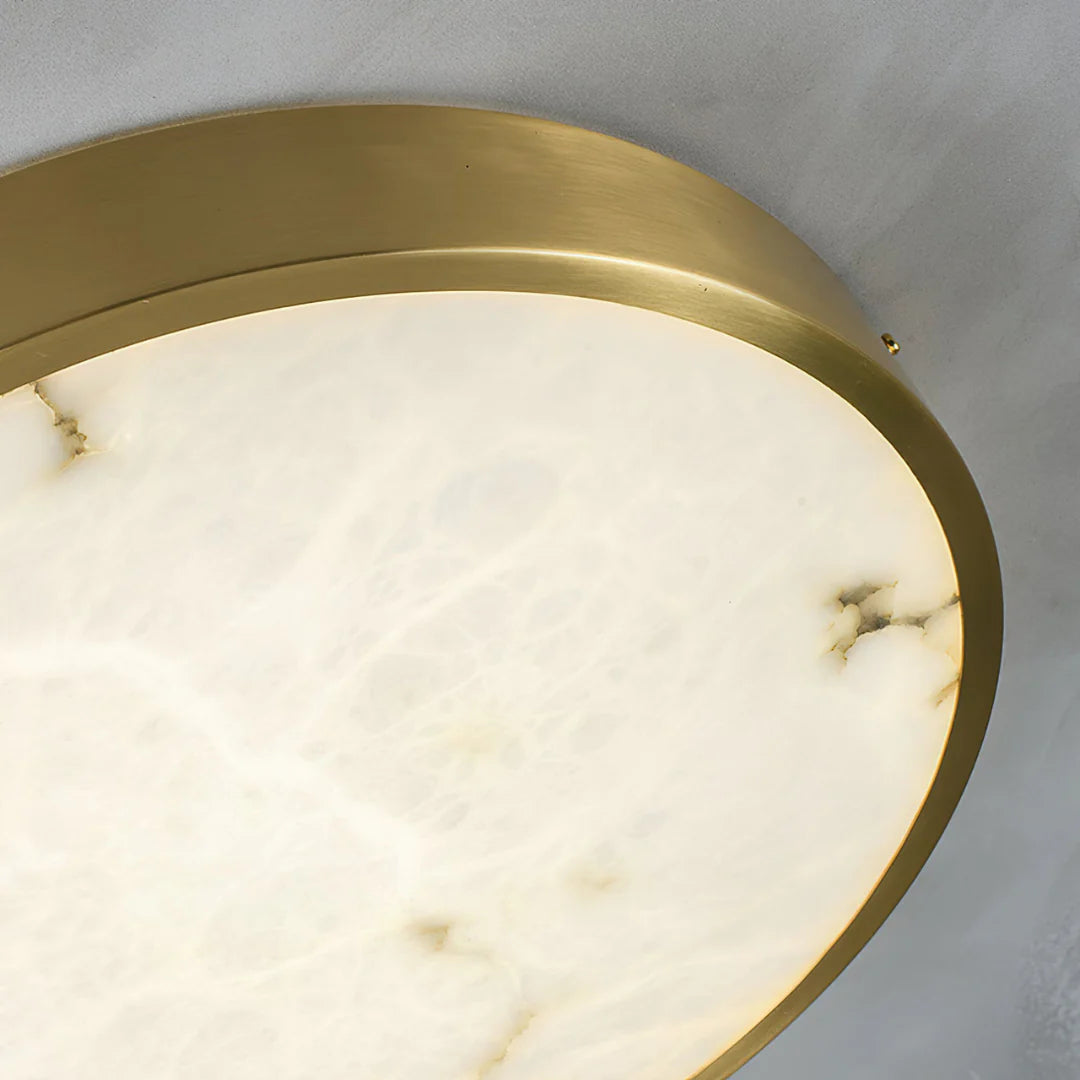 Column Alabaster Round Ceiling Lamp - Nuvé