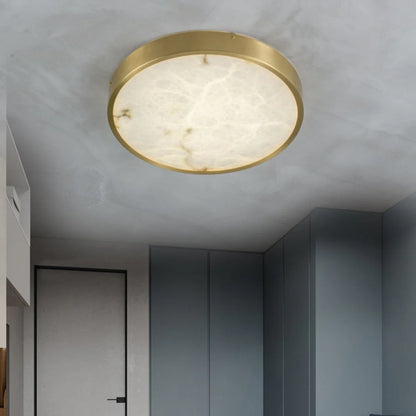Column Alabaster Round Ceiling Lamp - Nuvé