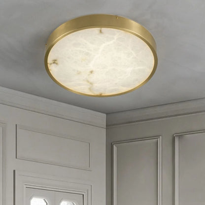 Column Alabaster Round Ceiling Lamp - Nuvé