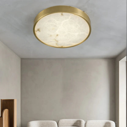 Column Alabaster Round Ceiling Lamp - Nuvé