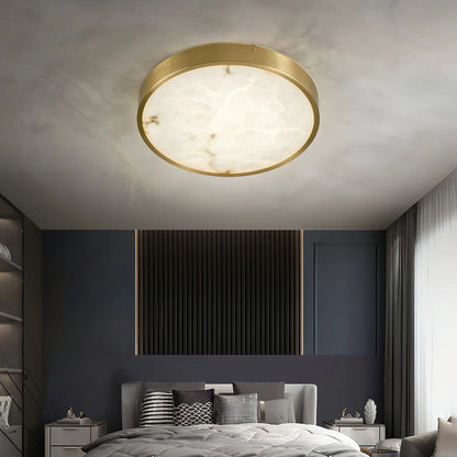 Column Alabaster Round Ceiling Lamp - Nuvé